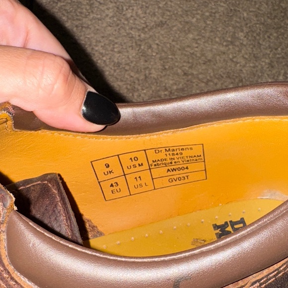 Dr. Martens Dark Brown Leather Oxfords - Picture 6 of 8